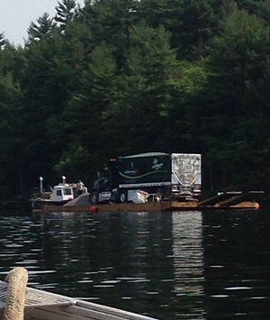 Blower Truck on a Boat